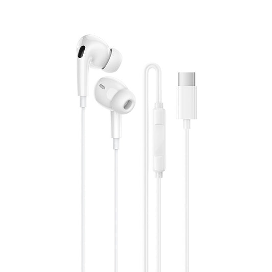 Handsfree USB-C Borofone BM100 Pro Fuente, Hvid
