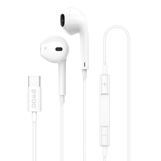 Handsfree USB-C BWOO HF175, Hvid