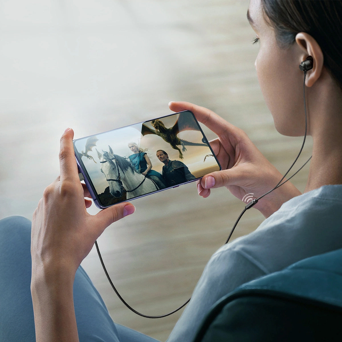 Handsfree USB-C Joyroom JR-EC06, Grå