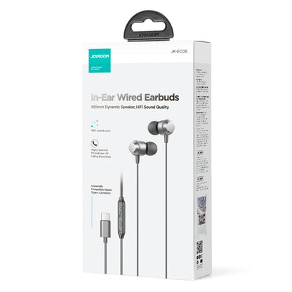 Handsfree USB-C Joyroom JR-EC06, Grå