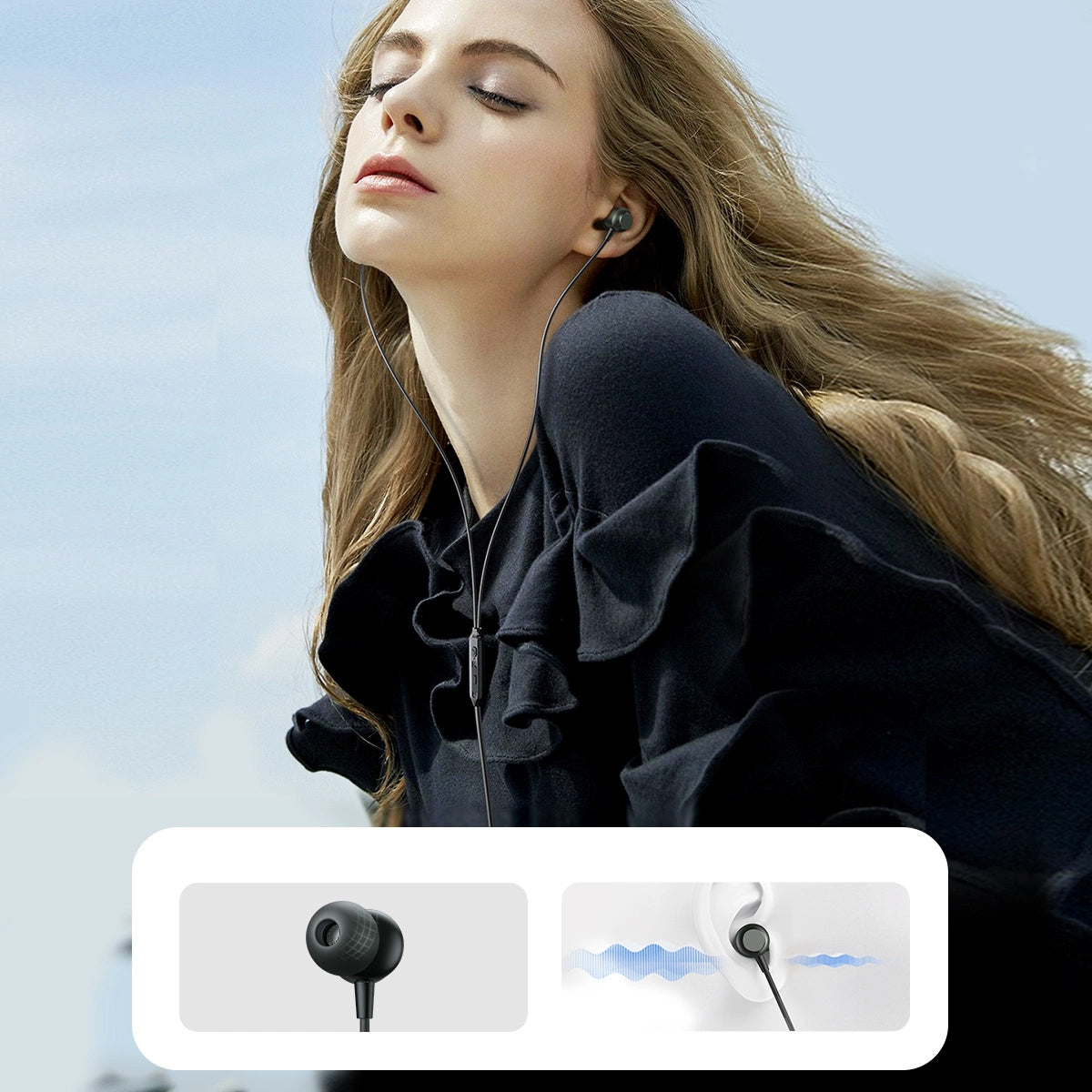 Handsfree USB-C Joyroom JR-EC06, Grå