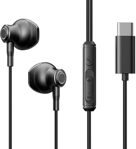 Handsfree USB-C Joyroom JR-EC07, Sort