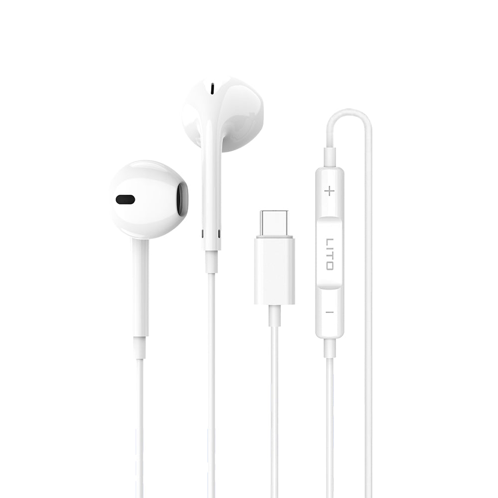 Handsfree USB-C Lito LF01T, Hvid