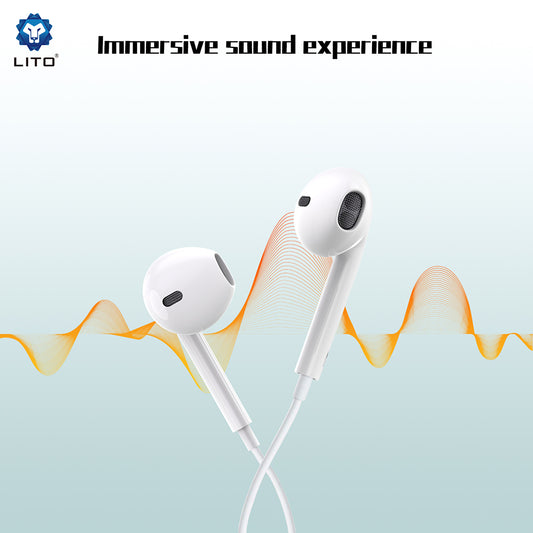 Handsfree USB-C Lito LF01T, 1.2m, White