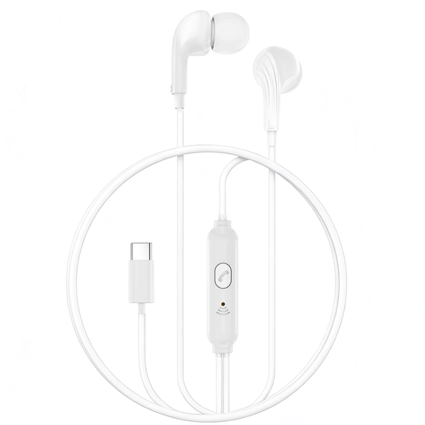 Handsfree USB-C XO Design EP82, Hvid