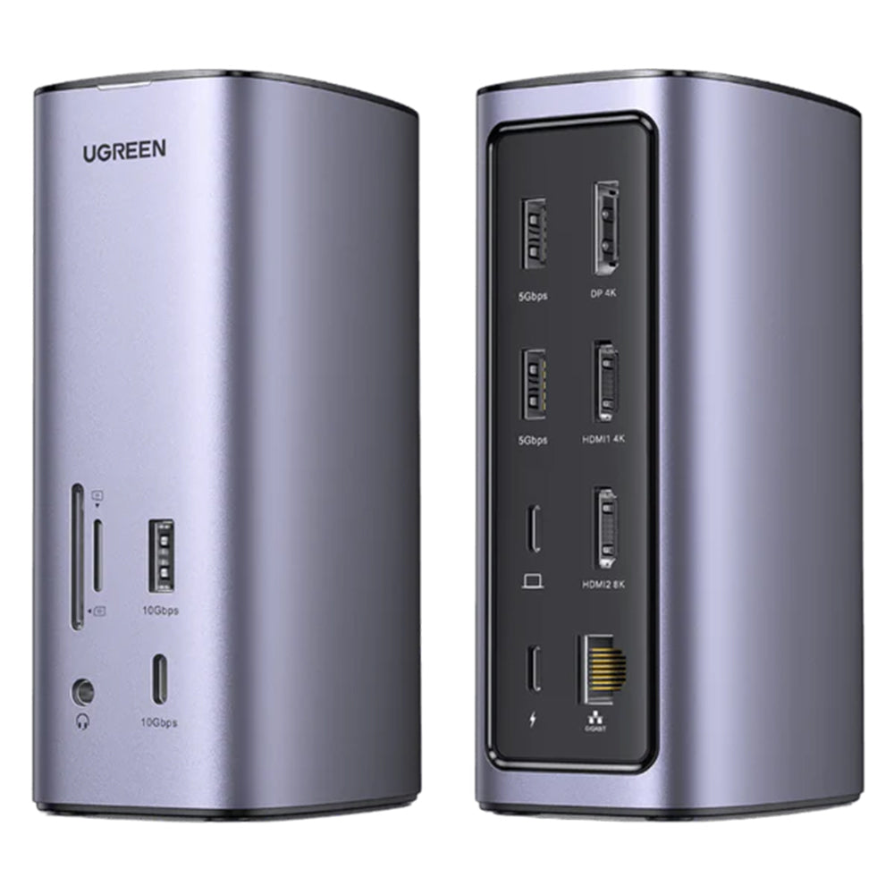 Multifunktionel UGREEN Pro CM555 Hub, 13in1, Grå