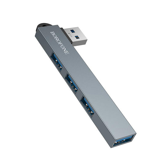 Borofone FH1 USB-hub, 4i1, Grå