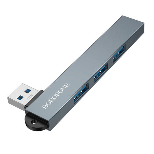 Borofone FH1 USB-hub, 4i1, Grå