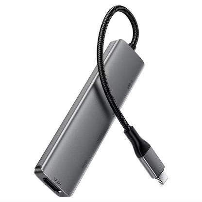 USB-C Hub Acefast J18, 6-i-1, Grå