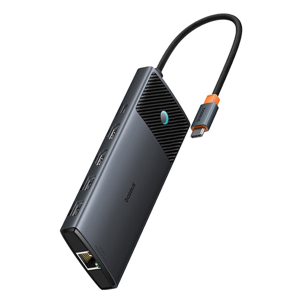Hub USB-C Baseus Gleam II, 10in1, Sort B0114200