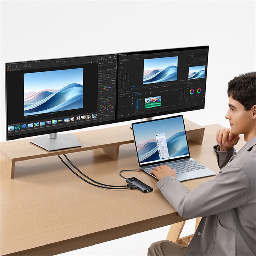 Hub USB-C Baseus Gleam II, 10in1, Sort B0114200
