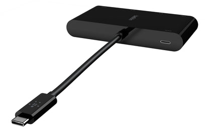 Belkin Connect USB-C Hub, 1 x USB-A 3.0 - 1 x USB-C - 1 x HDMI - 1 x VGA - 1 x RJ45, Sort AVC004btBK