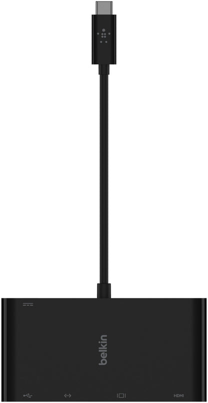 Belkin Connect USB-C Hub, 1 x USB-A 3.0 - 1 x USB-C - 1 x HDMI - 1 x VGA - 1 x RJ45, Sort AVC004btBK