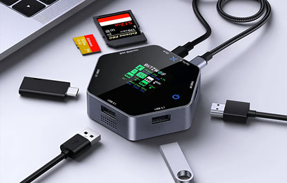 USB-C Hub BlitzWolf BW-TH16, 8i1, Grå