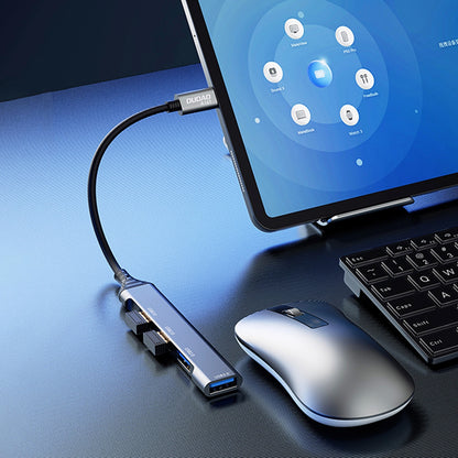 Hub USB-C Dudao A16T, 1 x USB-A 3.0 - 3 x USB-A, Sort