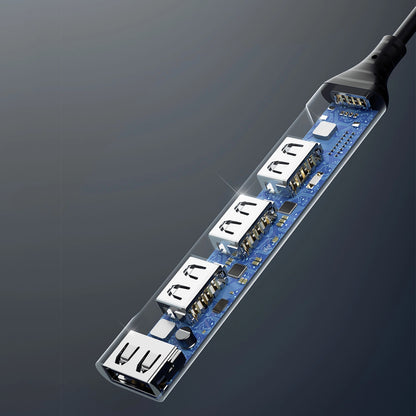 Hub USB-C Dudao A16T, 1 x USB-A 3.0 - 3 x USB-A, Sort