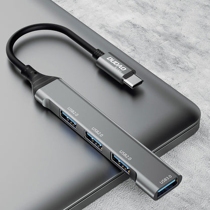 Hub USB-C Dudao A16T, 1 x USB-A 3.0 - 3 x USB-A, Sort