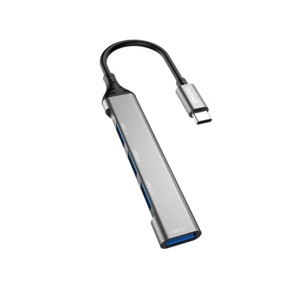 Hub USB-C Dudao A16T, 1 x USB-A 3.0 - 3 x USB-A, Sort