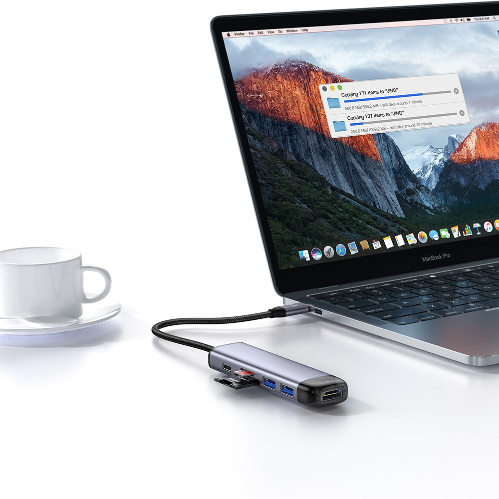 Hub USB-C McDodo HU-7740, 6in1, Grå