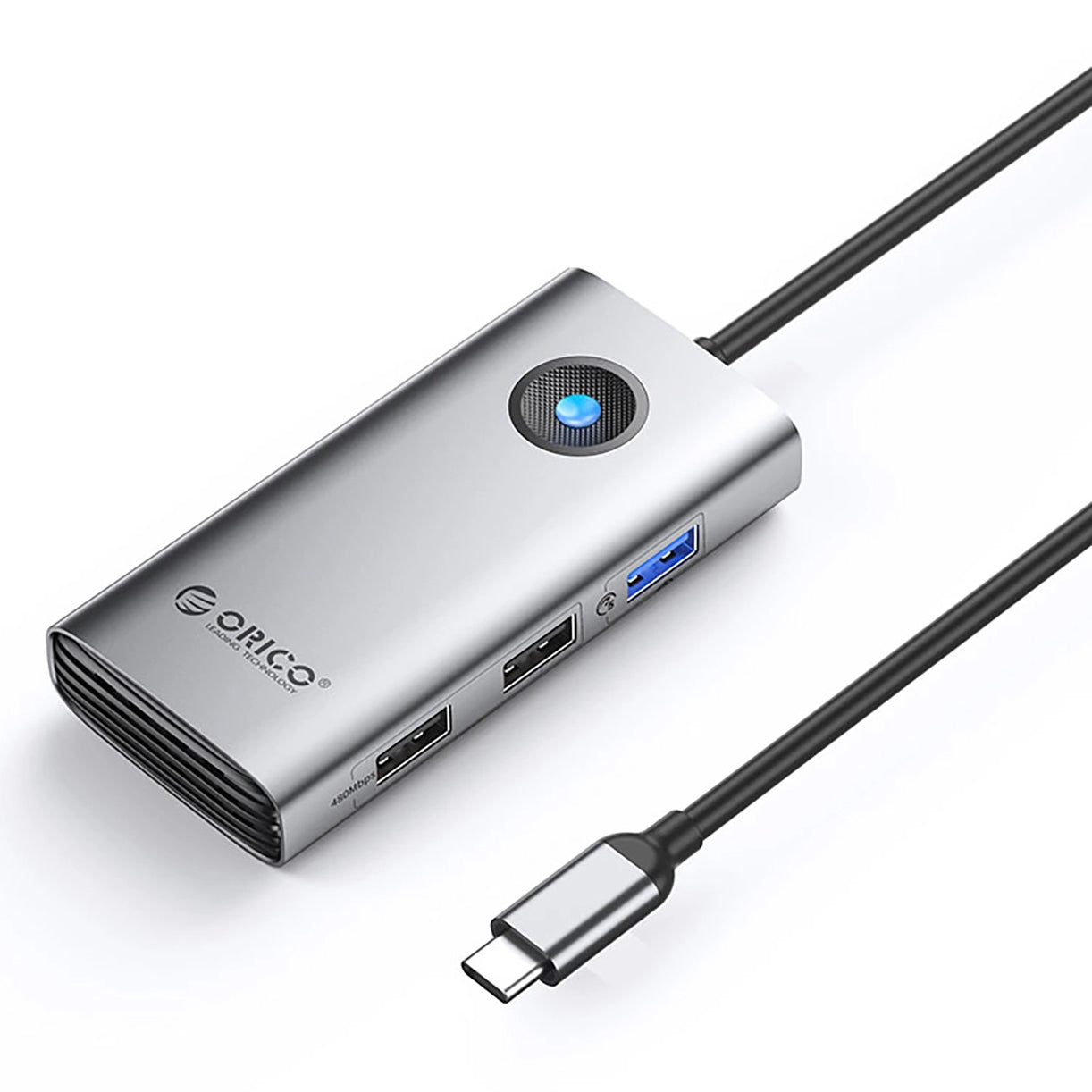 USB-C Hub Orico PW11-5P, 1 x USB-A 3.0 - 2 x USB-A - 1 x USB-C - 1 x HDMI, Grå
