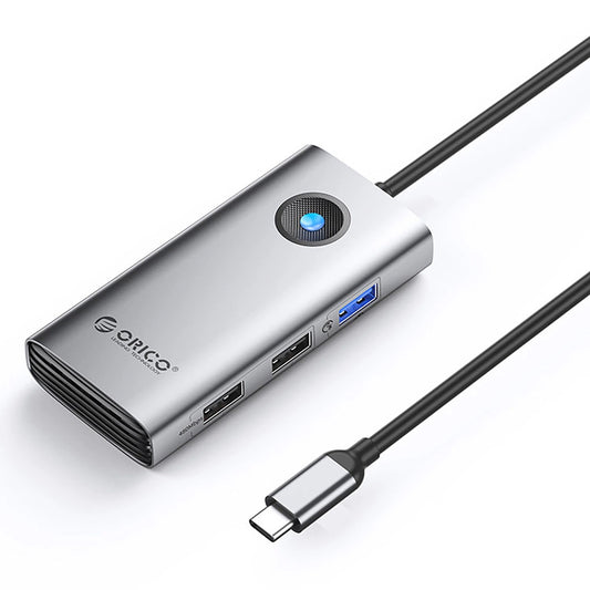 USB-C Hub Orico PW11-5P, 1 x USB-A 3.0 - 2 x USB-A - 1 x USB-C - 1 x HDMI, Grå