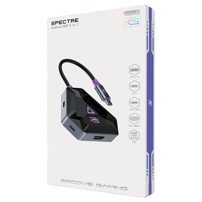 Hub USB-C Proove Spectre, 5in1, Grå HBPG10221205