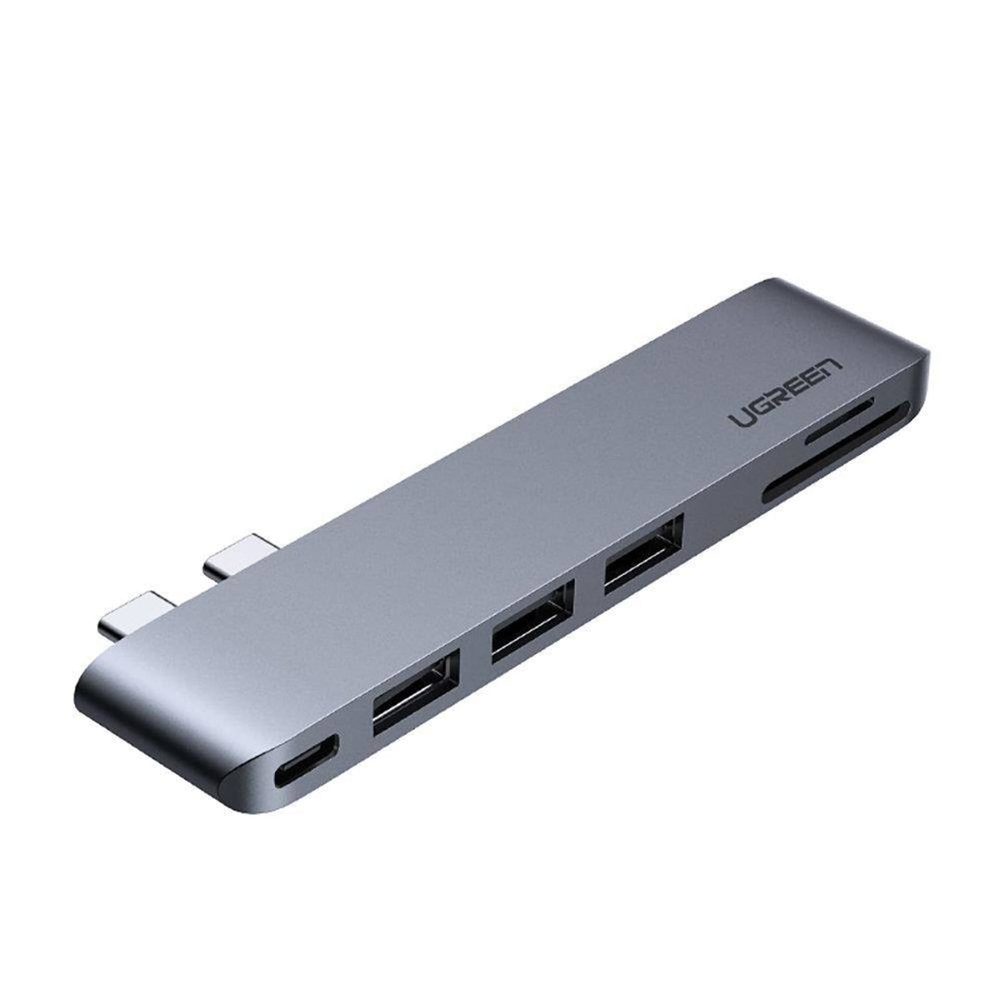 Hub USB-C UGREEN CM251 til Apple MacBook Pro / Air, 3 x USB-A 3.0 - 1 x USB-C - 1 x SD - 1 x microSD, Grå