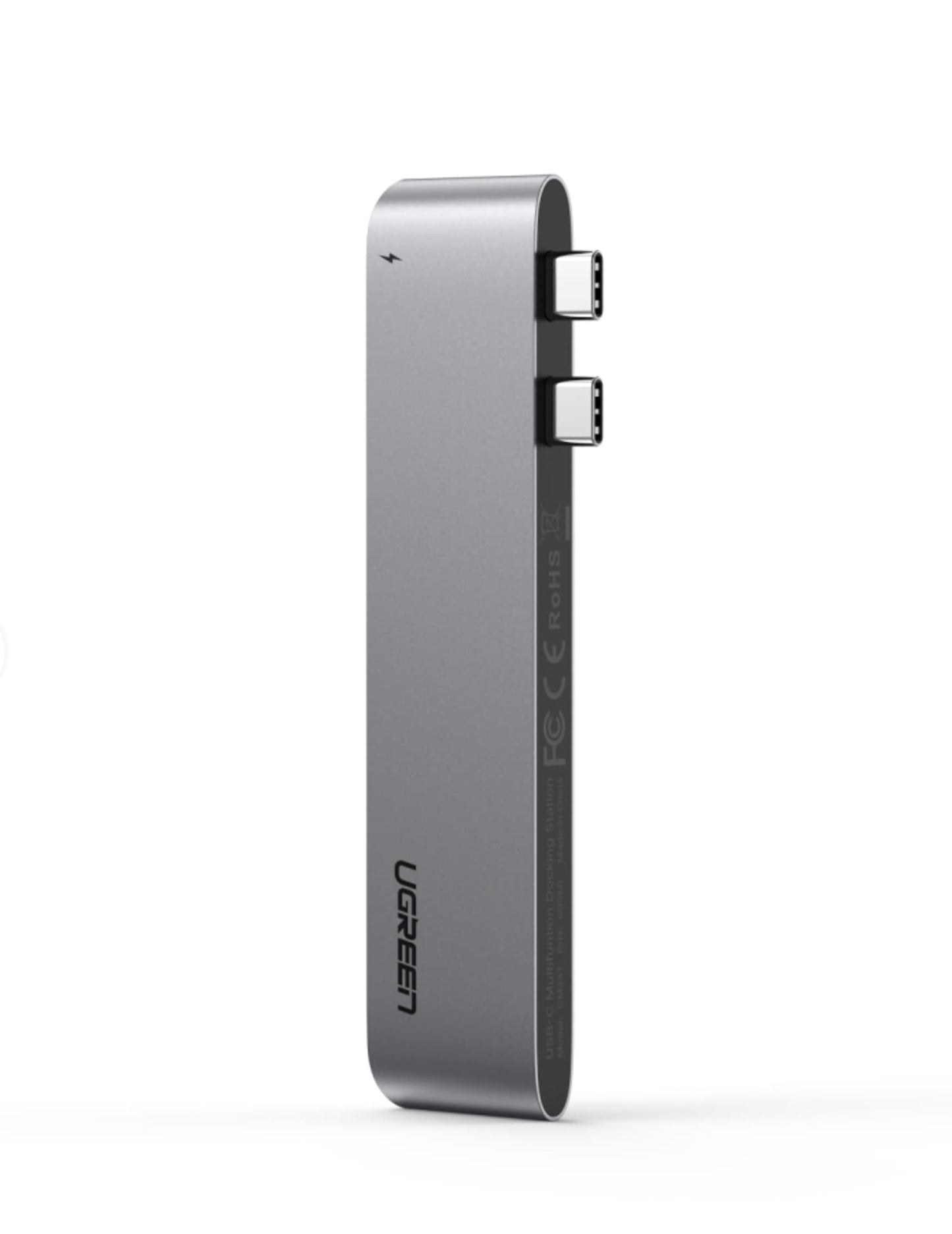 Hub USB-C UGREEN CM251 til Apple MacBook Pro / Air, 3 x USB-A 3.0 - 1 x USB-C - 1 x SD - 1 x microSD, Grå
