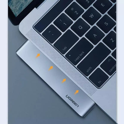 Hub USB-C UGREEN CM251 til Apple MacBook Pro / Air, 3 x USB-A 3.0 - 1 x USB-C - 1 x SD - 1 x microSD, Grå