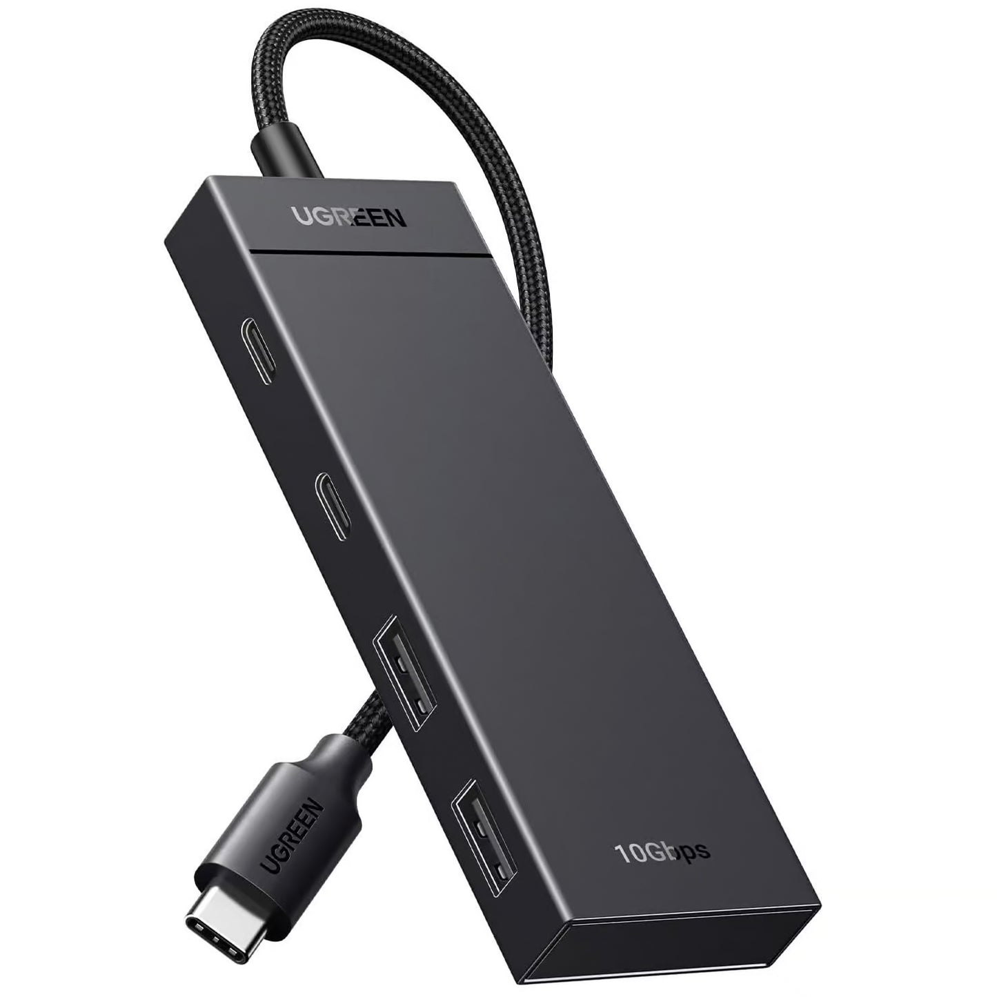 Hub USB-C UGREEN CM416, 2 x USB-A 3.1 - 2 x USB-C, 0,25 m, Sort