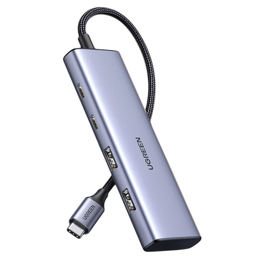 USB-C Hub UGREEN CM473, 2 x USB-A 3.0 - 2 x USB-C, 0,20 cm, Grå