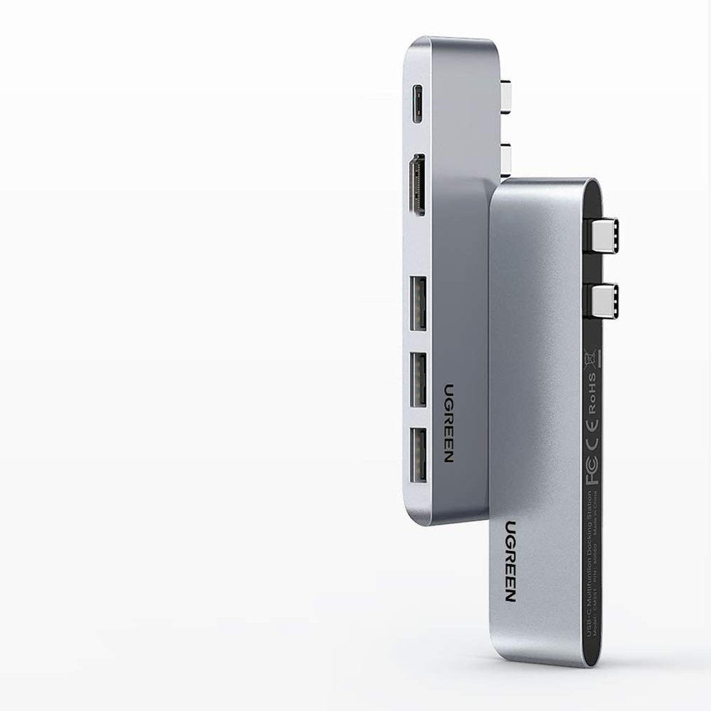 UGREEN USB-C Hub til Apple MacBook Pro / Air-serien, 3 x USB-A 3.0 - 1 x USB-C - 1 x HDMI, Grå