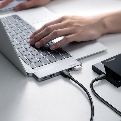 UGREEN USB-C Hub til Apple MacBook Pro / Air-serien, 3 x USB-A 3.0 - 1 x USB-C - 1 x HDMI, Grå