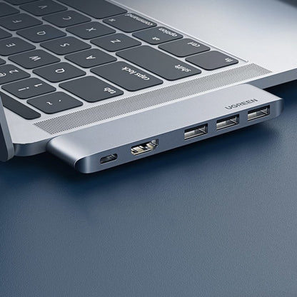 UGREEN USB-C Hub til Apple MacBook Pro / Air-serien, 3 x USB-A 3.0 - 1 x USB-C - 1 x HDMI, Grå