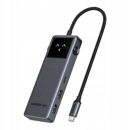 USB-C Hub UGREEN Uno (75179), 2 x USB-A - 2 x USB-C - 1 x HDMI - 1 x SD - 1 x microSD, Grå