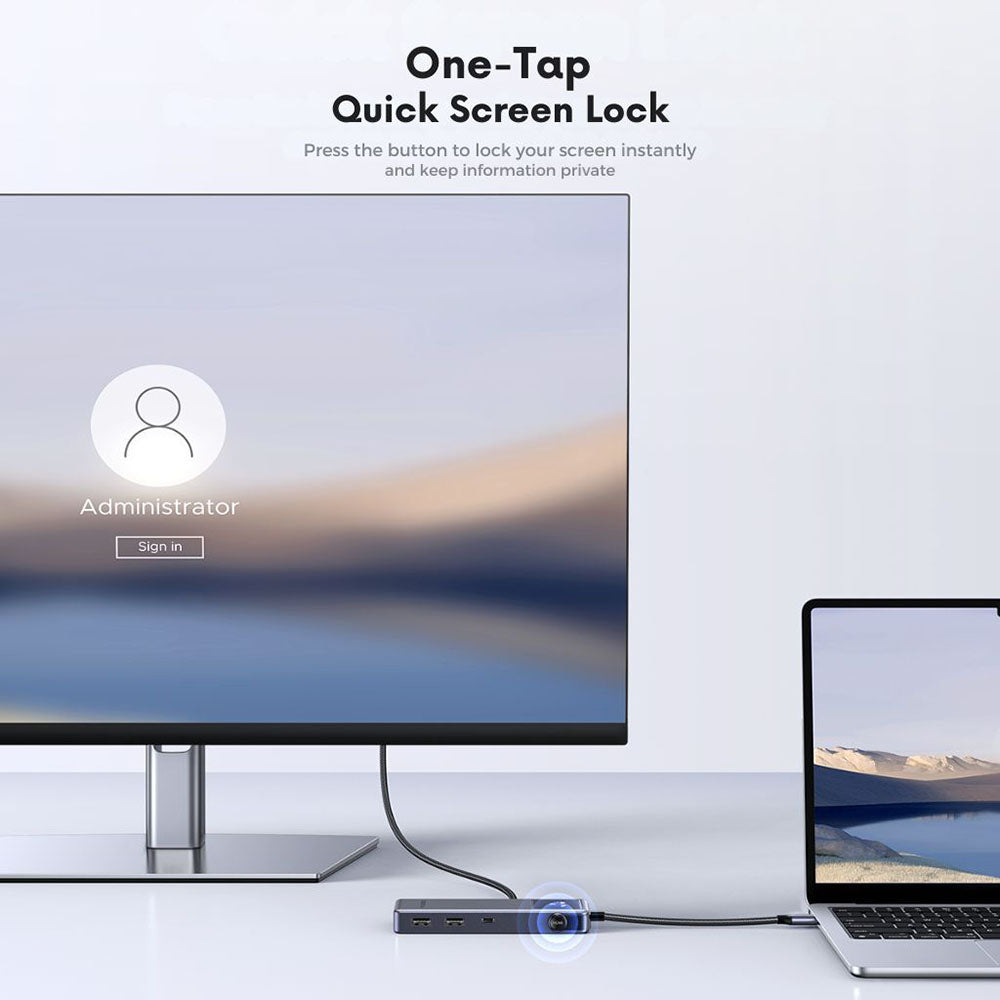 USB-C Hub UGREEN Uno (75179), 2 x USB-A - 2 x USB-C - 1 x HDMI - 1 x SD - 1 x microSD, Grå