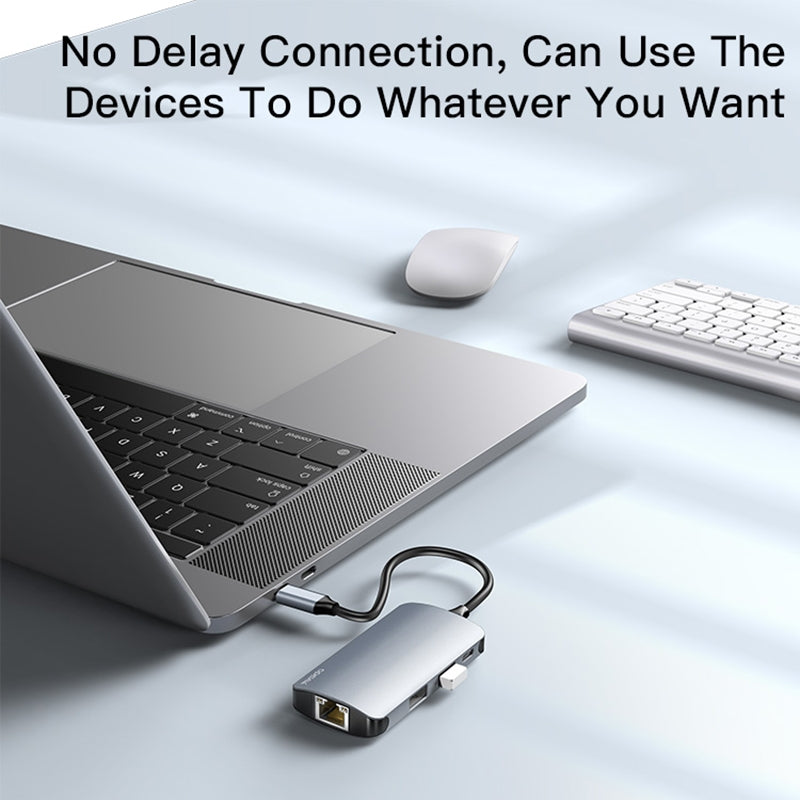 USB-C Hub Yesido HB15, 6i1, Grå