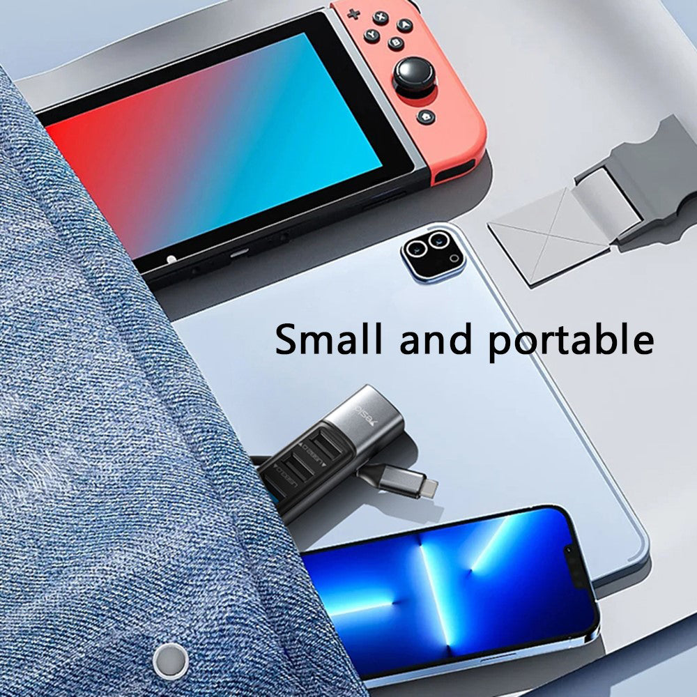 Hub USB-C Yesido HB24, 5in1, Grå