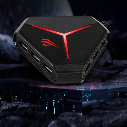 Hub USB HAVIT H95, 10in1, Sort