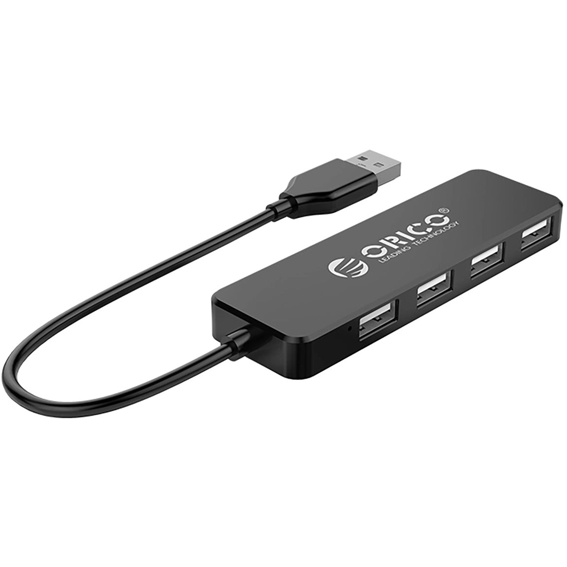 USB-hub Orico FL01, 4 x USB-A, Sort