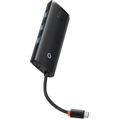 USB-C Hub Baseus Lite, 3 x USB-A 3.0 - USB-C - HDMI, Sort WKQX040001