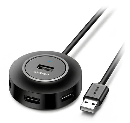 USB-hub UGREEN CR106, 4 x USB-A, 1 m, sort
