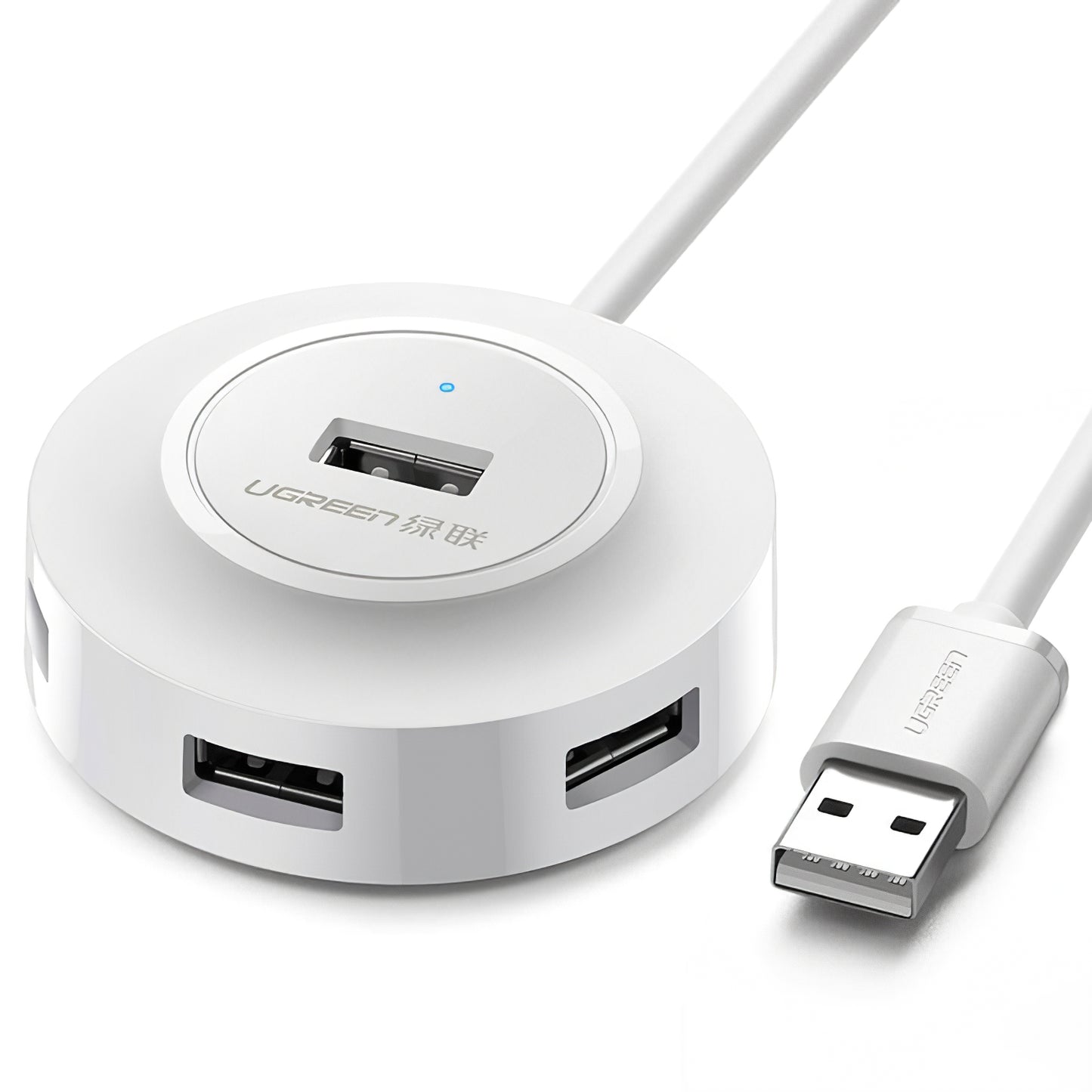 Hub USB UGREEN CR106, 4 x USB-A, 1m, Hvid