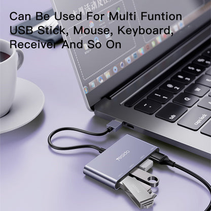 USB-hub Yesido HB12, 4-i-1, Grå