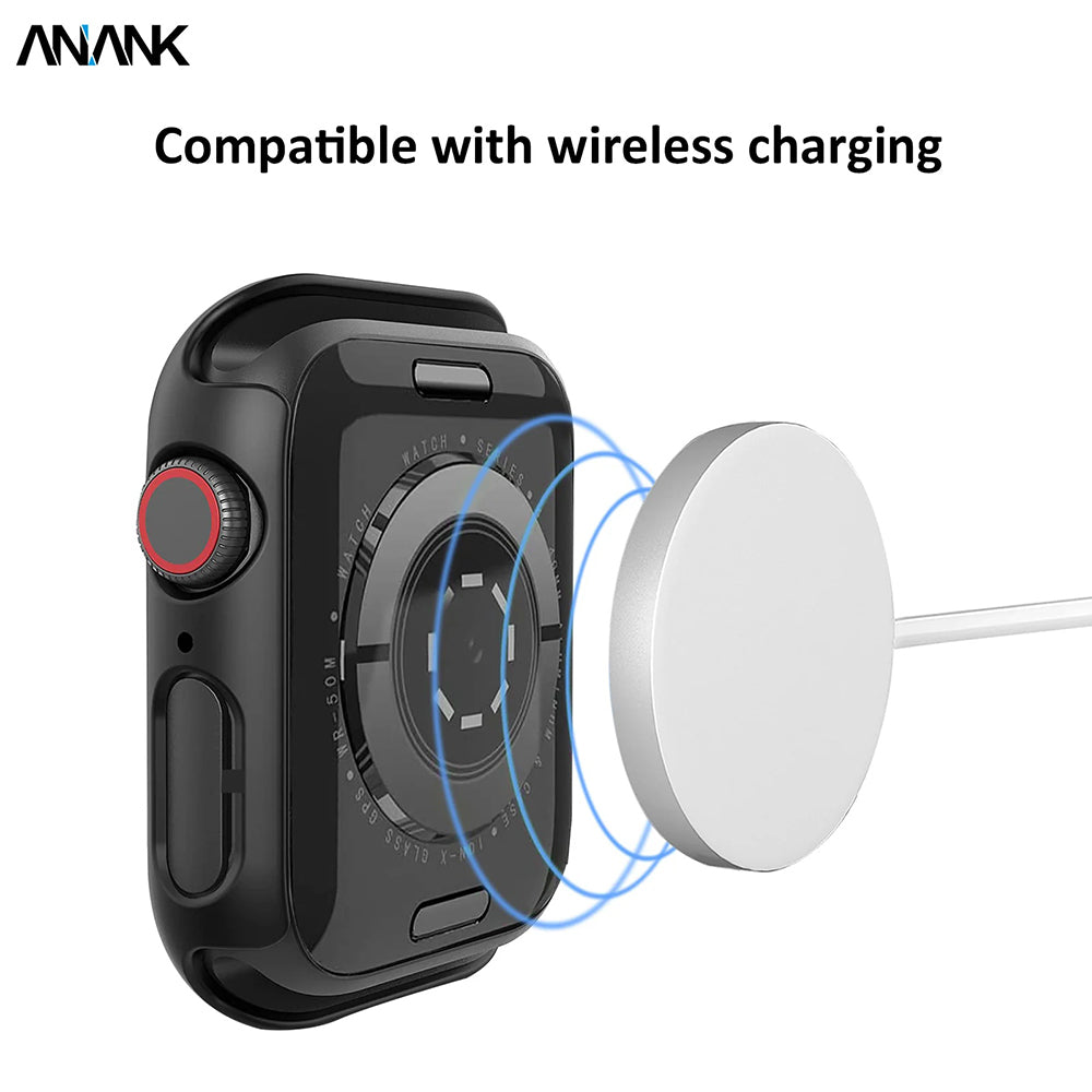 Anank Screen Guard-etui til Apple Watch Series 7 41mm, Sort