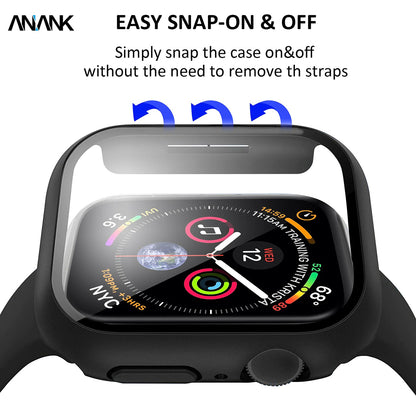 Anank Screen Guard-etui til Apple Watch Series 7 41mm, Sort