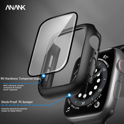 Anank Screen Guard-etui til Apple Watch Series 7 41mm, Sort