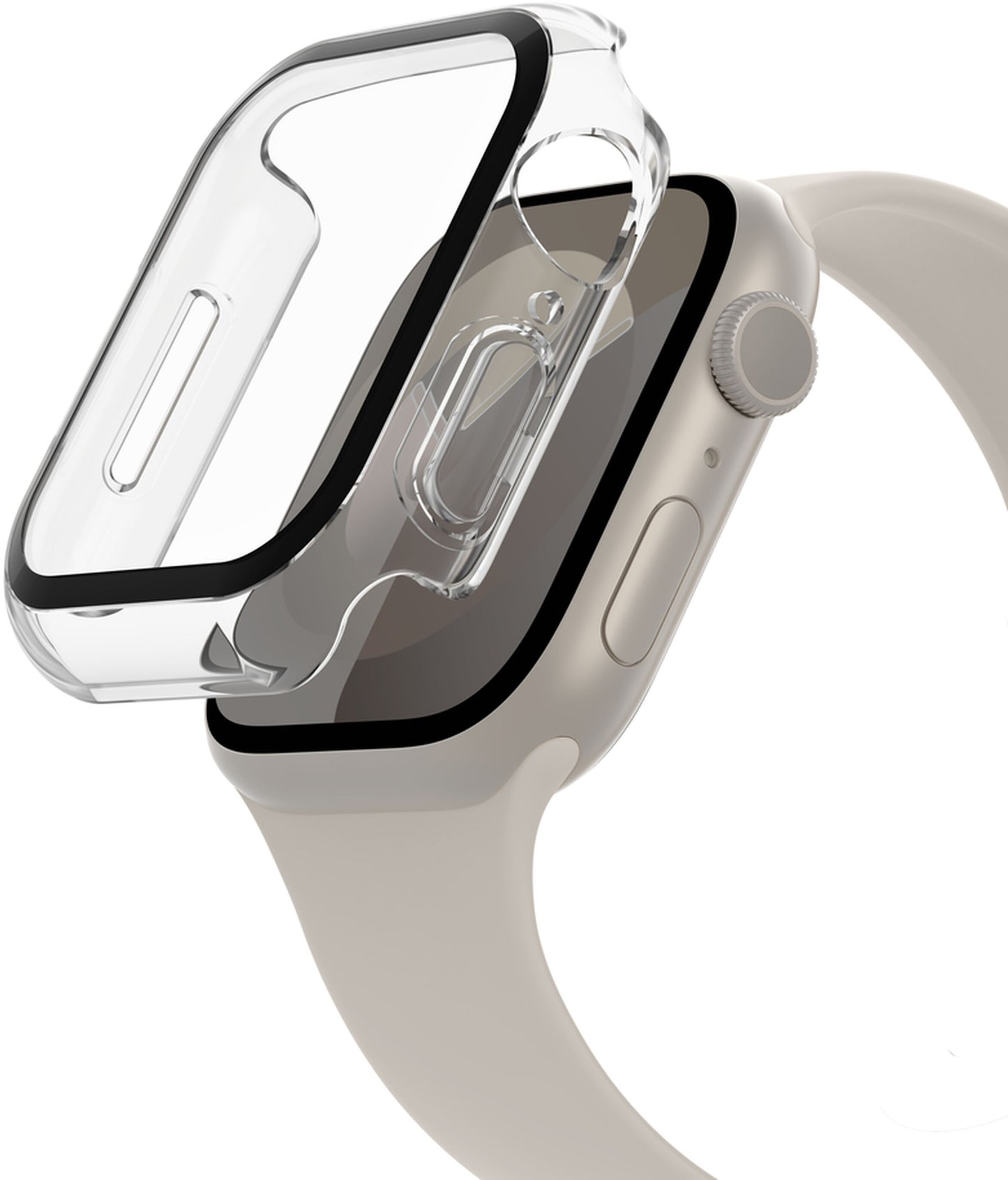 Belkin ScreenForce TemperedCurve cover til Apple Watch 40mm / 41mm Series, Transparent OVG003zzCL