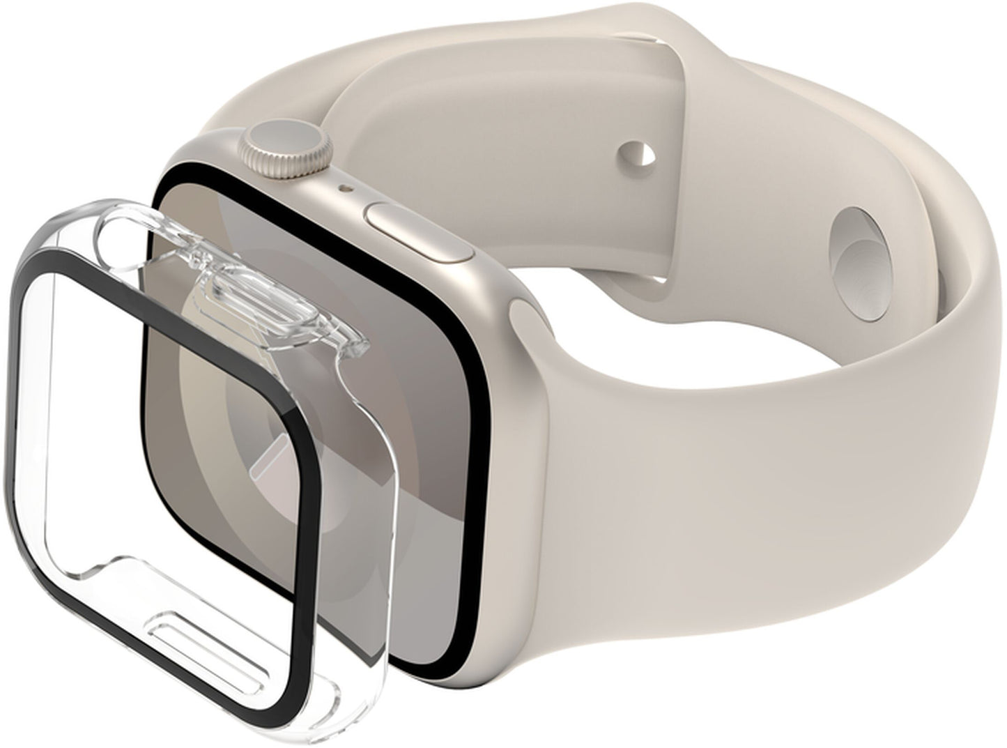 Belkin ScreenForce TemperedCurve cover til Apple Watch 40mm / 41mm Series, Transparent OVG003zzCL