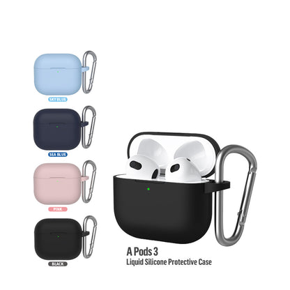 Blueo Liquid-etui til Apple AirPods 3, Sort